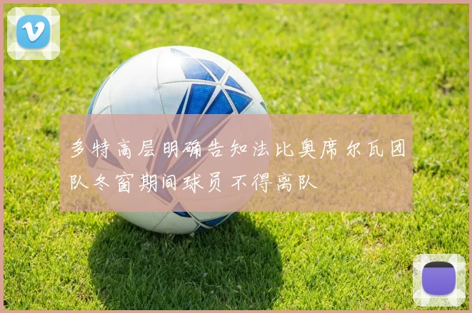 多特高层明确告知法比奥席尔瓦团队冬窗期间球员不得离队